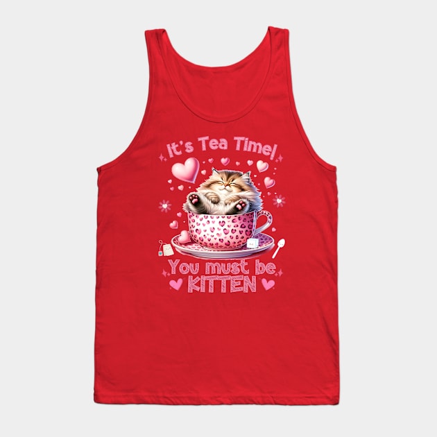 It's Tea Time Kitten Tank Top by Hypnotic Highs